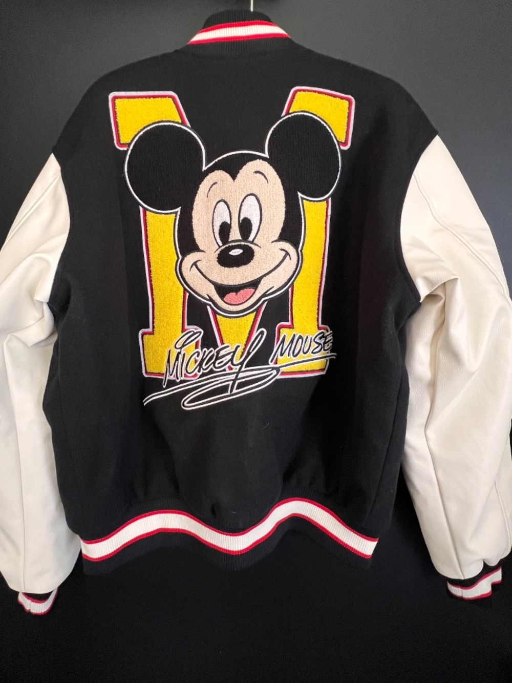 Civil Regime 2025 Mickey Mouse Varsity Jacket in Dark Navy - Picture 5 of 6